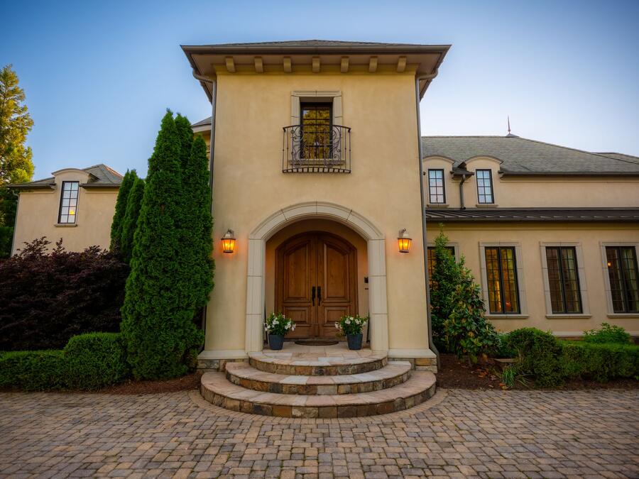 Arched front entry