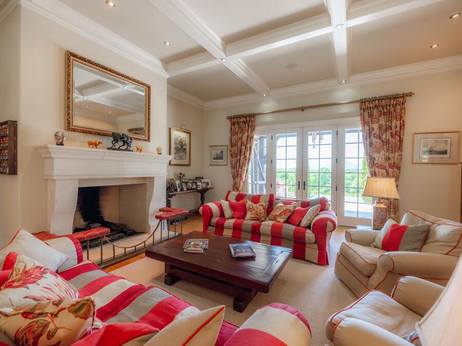 Living room fireplace